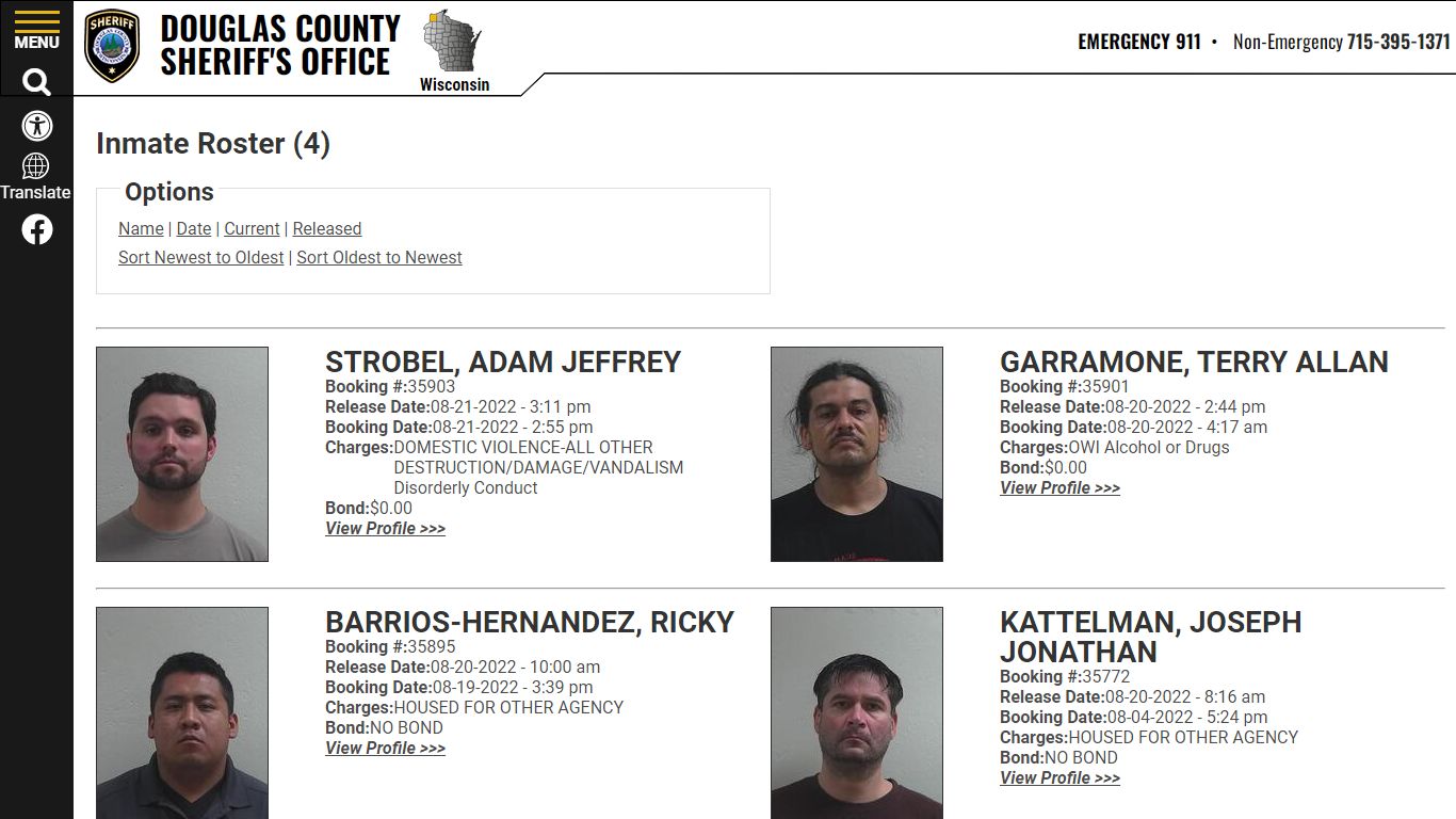 Inmate Roster - Released Inmates Booking Date Descending - Douglas ...